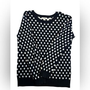 41 Hawthorn Black & White Polka Dot Sweater – Size L